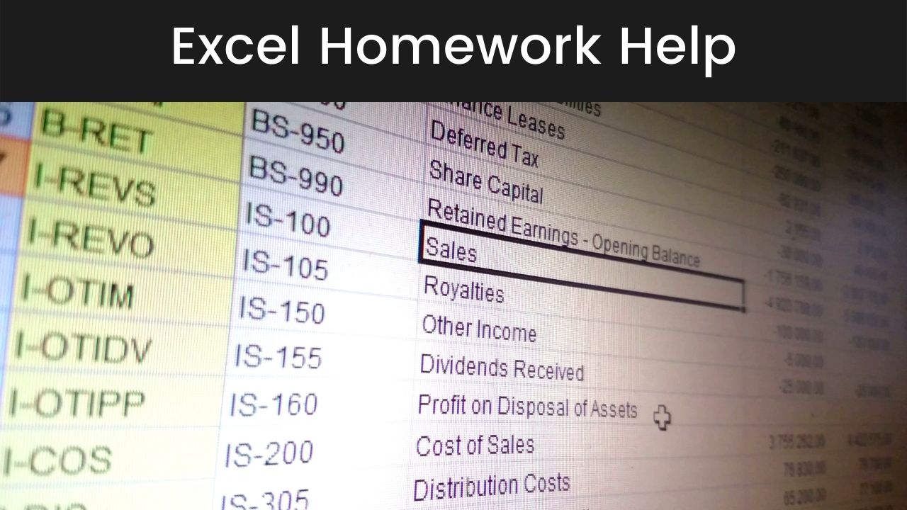 Excel Homework Help