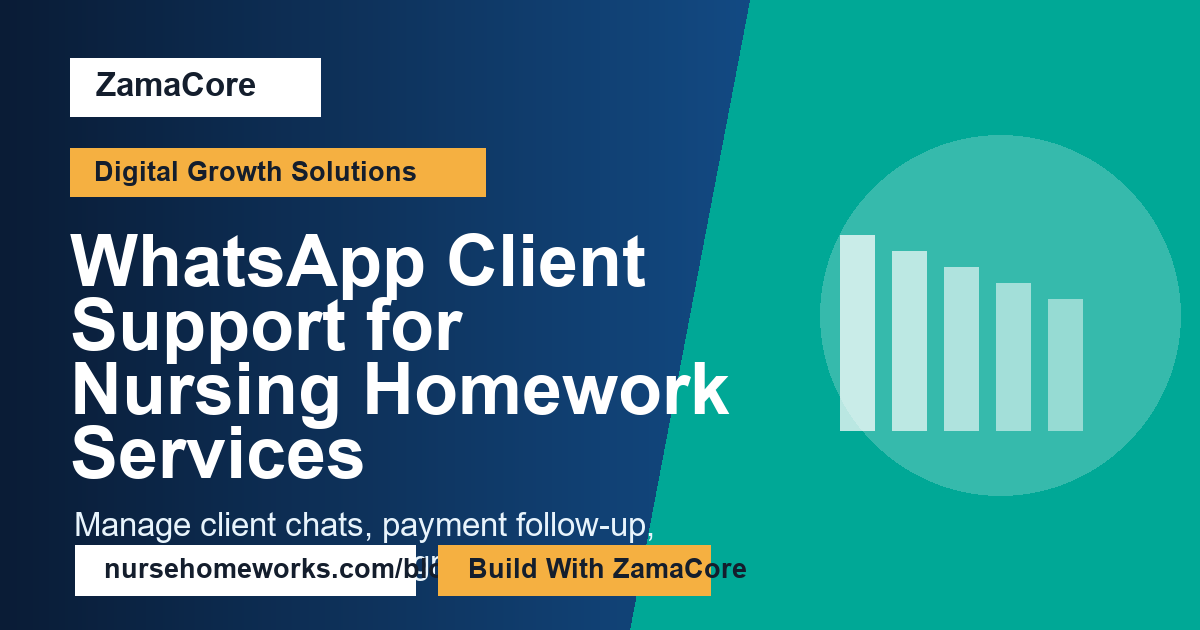 WhatsApp Client Support for Nursing Homework Services