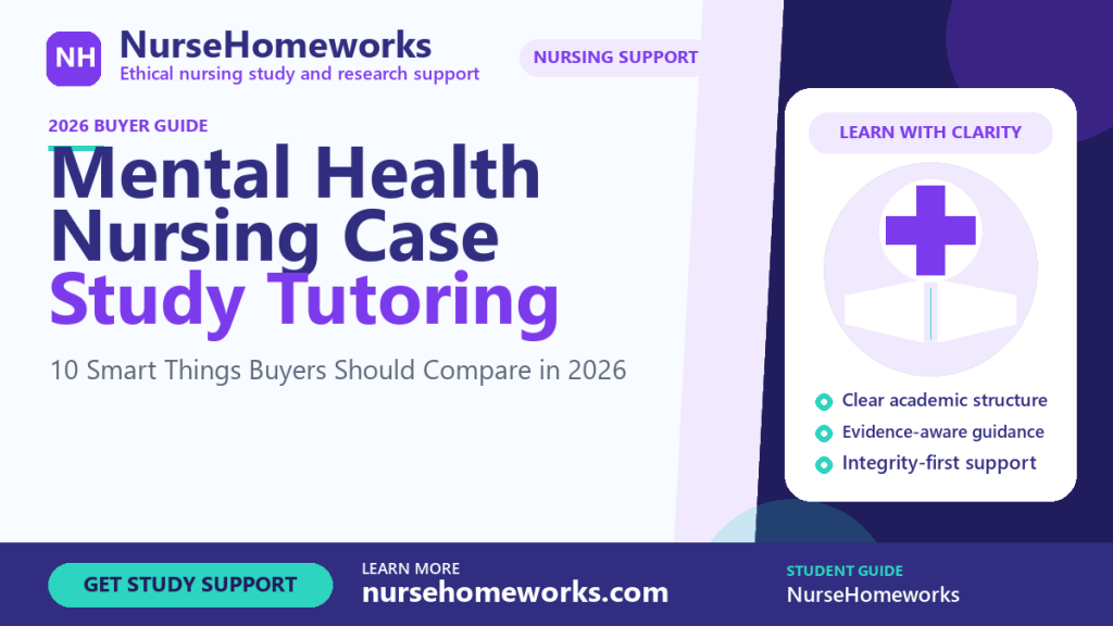 Mental Health Nursing Case Study Tutoring