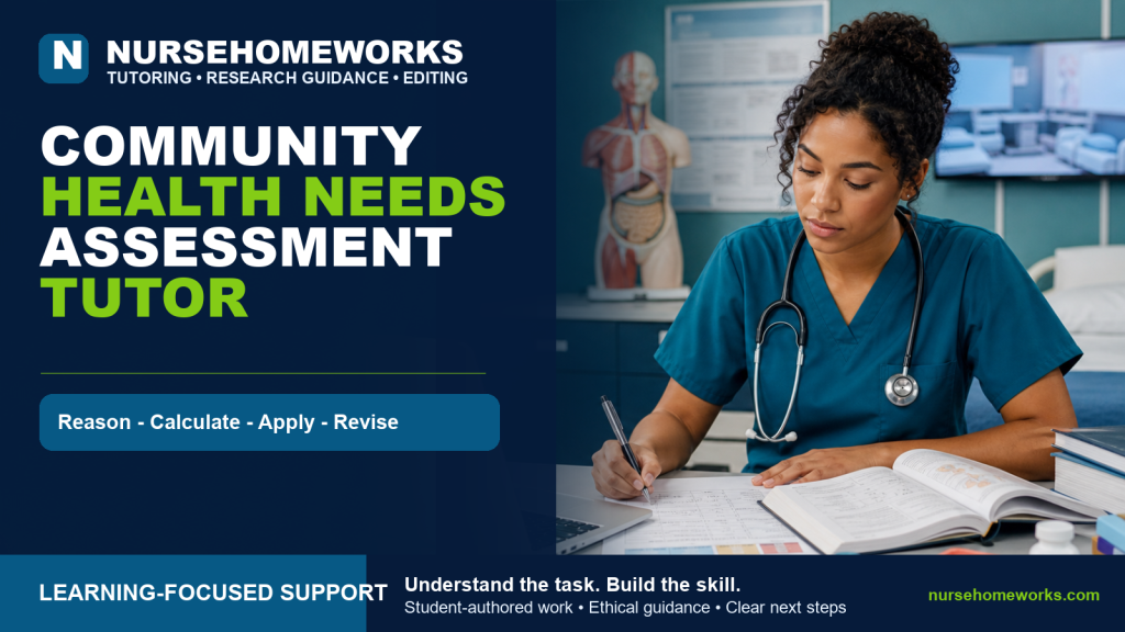 Community Health Needs Assessment Tutor - NurseHomeworks