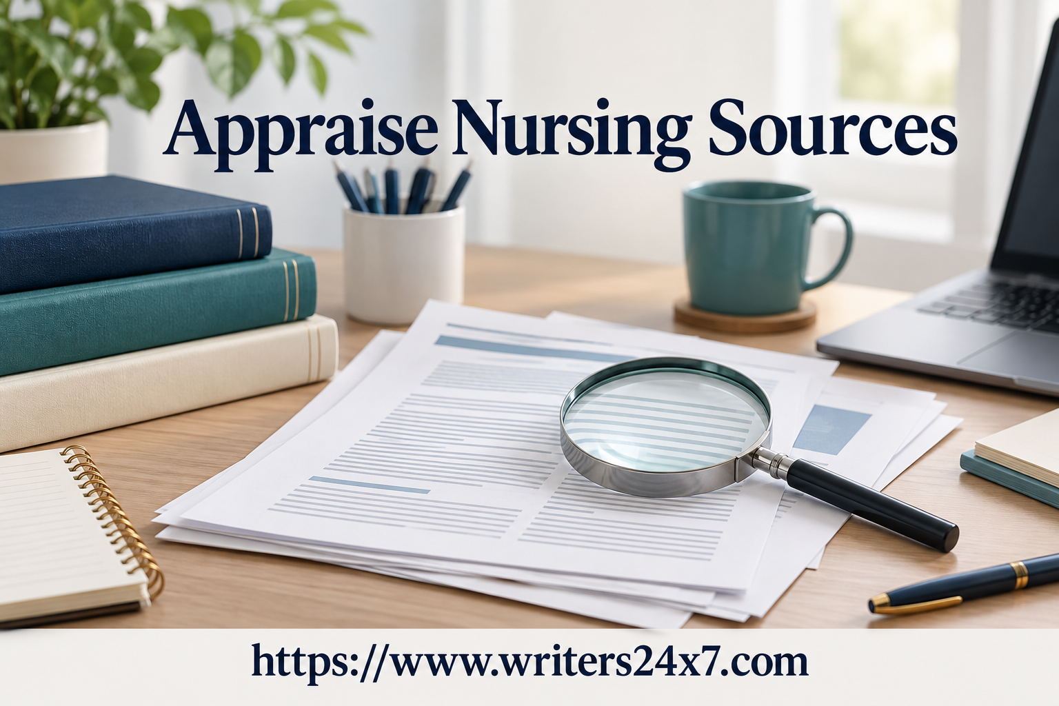 nursing source appraisal — Appraise Nursing Sources guide: research papers viewed through a magnifying glass
